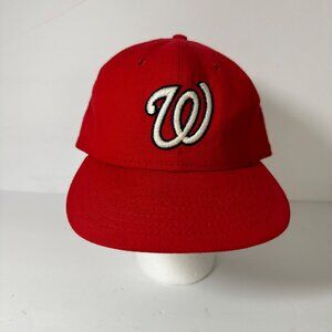 Vintage Washington Senators Roman Pro Leather Sweatband Hat Cap MLB Fitted 7 3/8